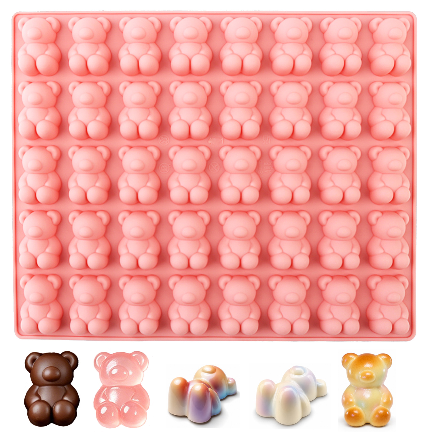 Model Kit For Beginners - 40-Piece Bear-Shaped Silicone Mold 3D Cartoon