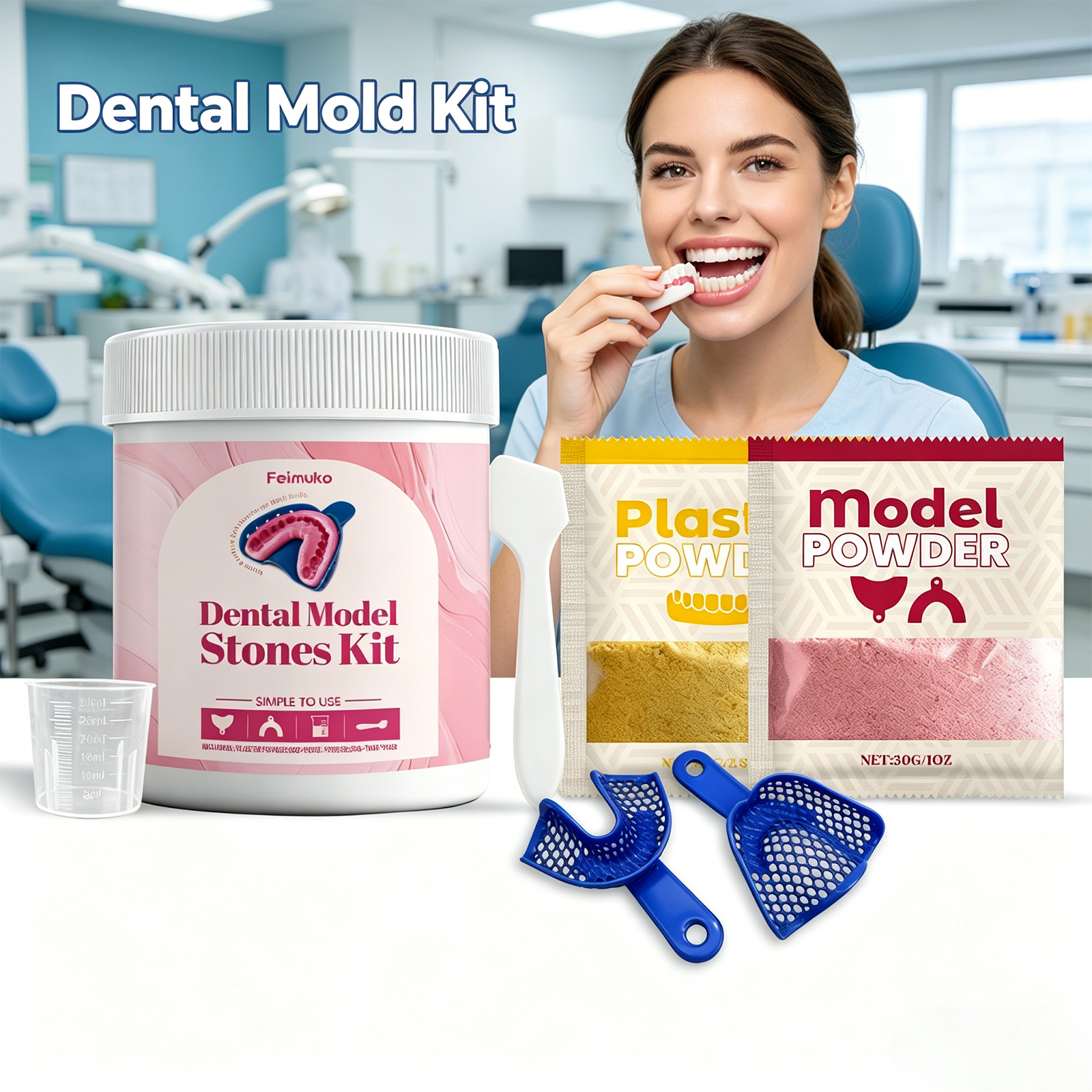 Feimuko ﻿dental Mold Kit Teeth - Model Kit Tool Set ulasan dan harga