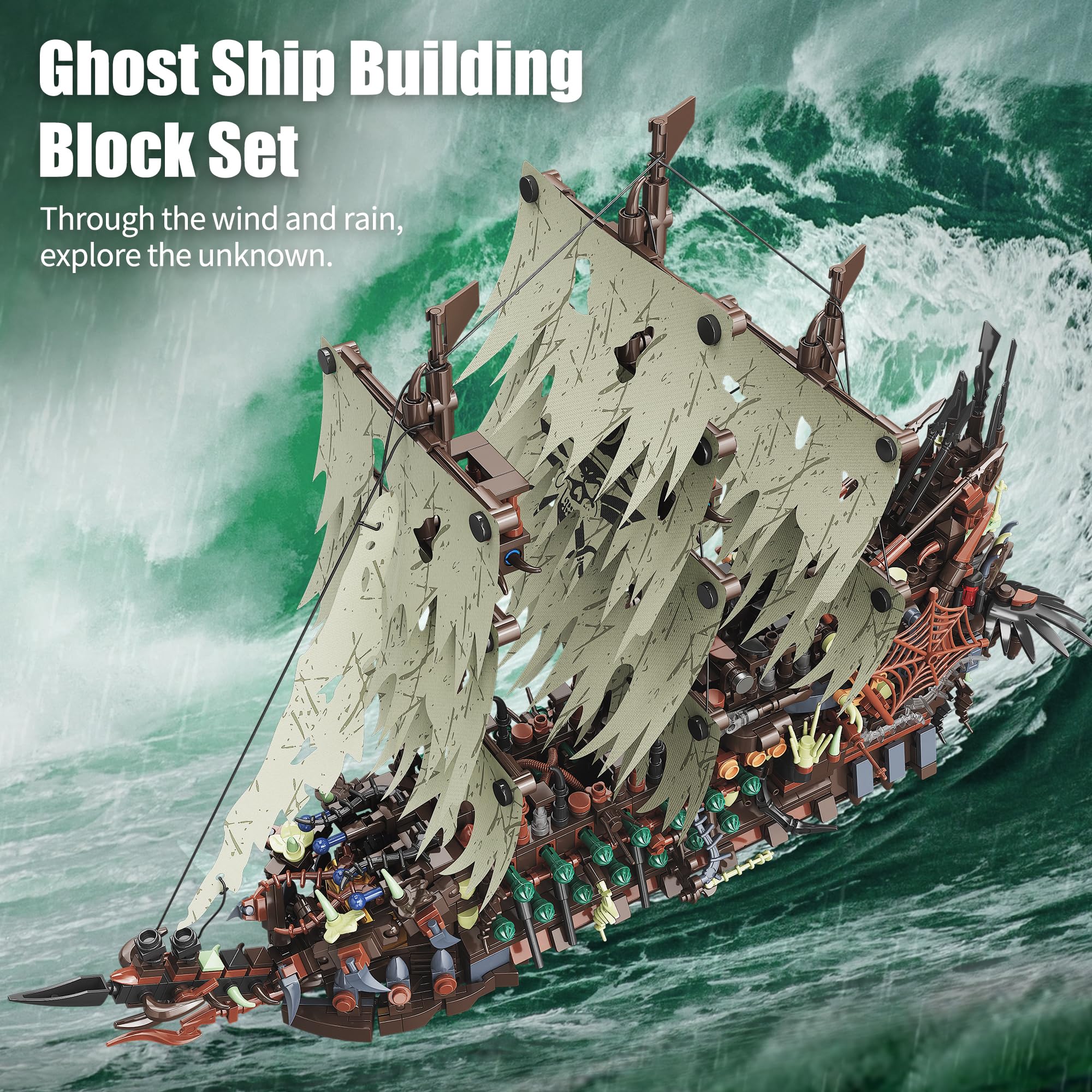 2159PCS Pirate Ship Building K - Model Kit Lucario ulasan dan harga