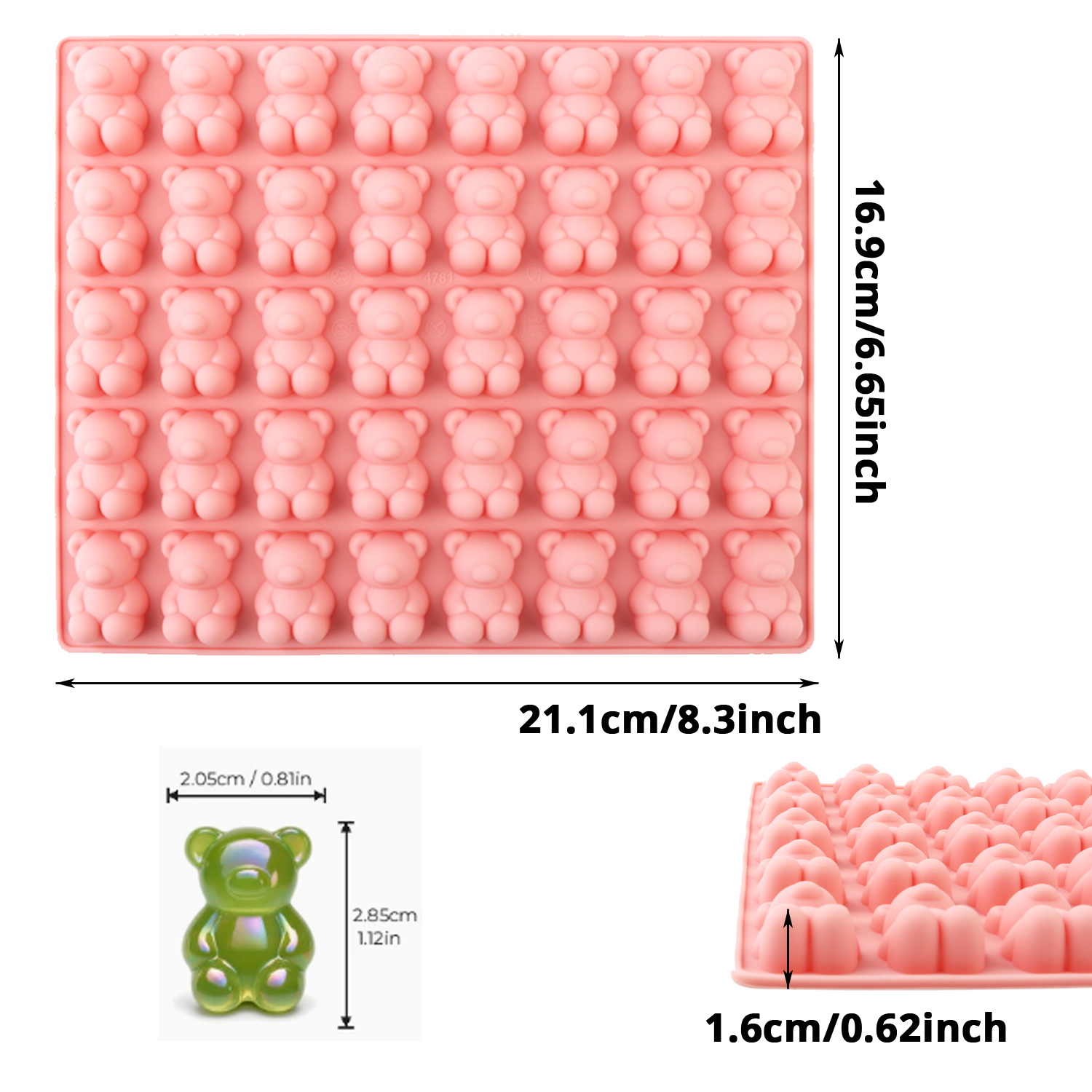 40-Piece Bear-Shaped Silicone  - Model Kit For Beginners ulasan dan harga