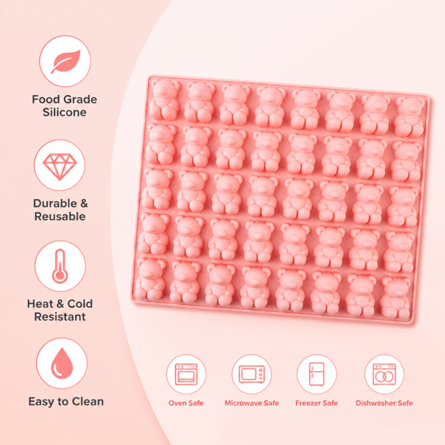 40-Piece Bear-Shaped Silicone  - Model Kit For Beginners ulasan dan harga
