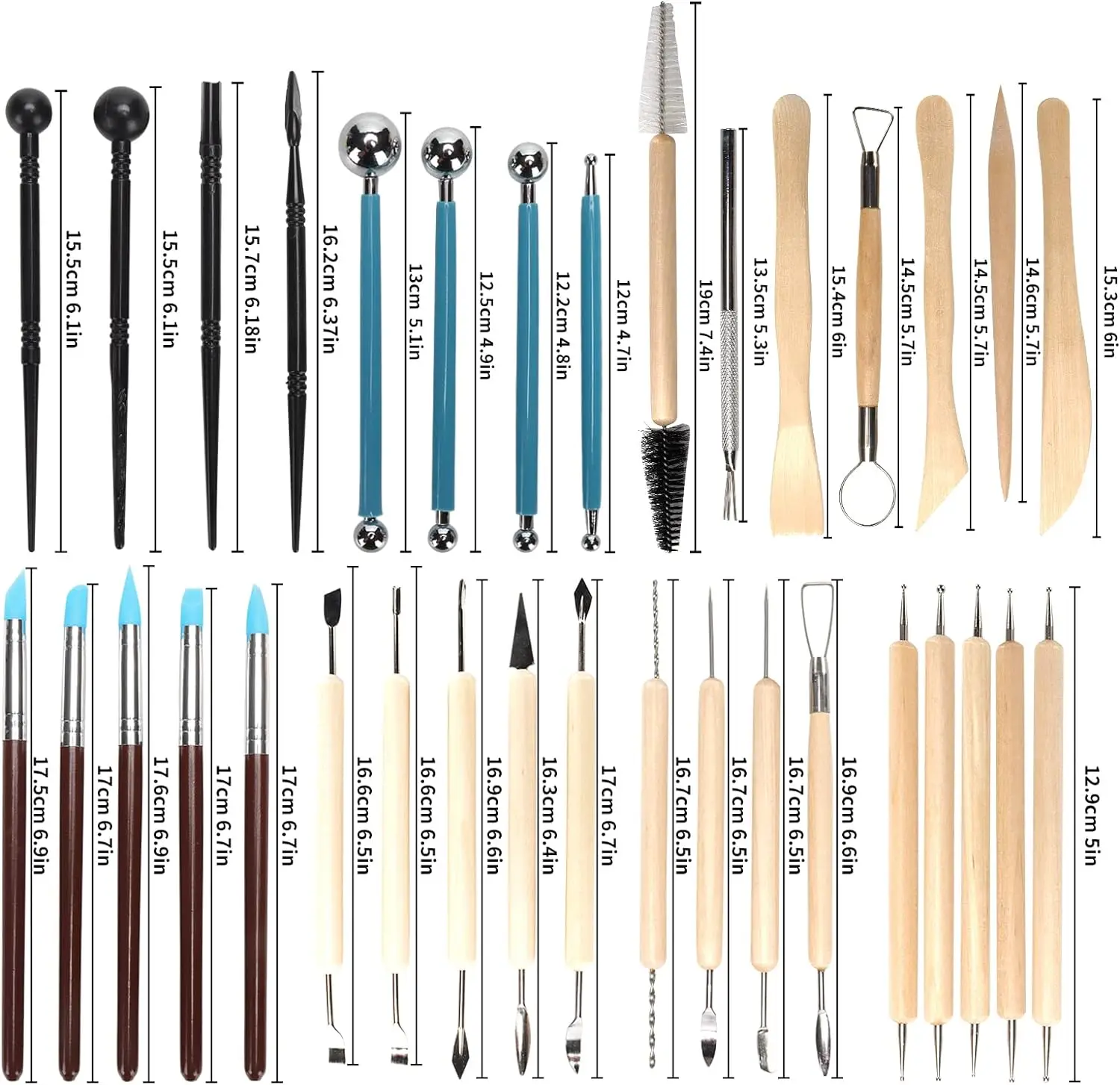 8-61PCS Pottery Tool Set - Cer - Model Kit Tool Set ulasan dan harga