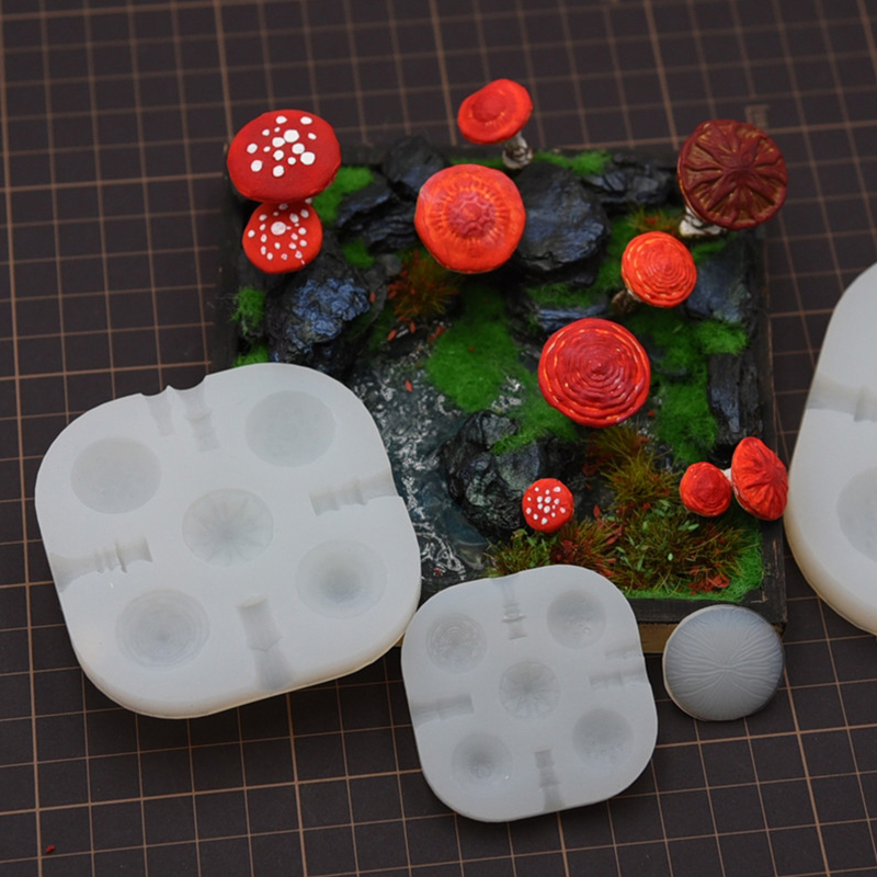 2pcs/set Mini Mushroom Silicon - Model Kit Tools ulasan dan harga