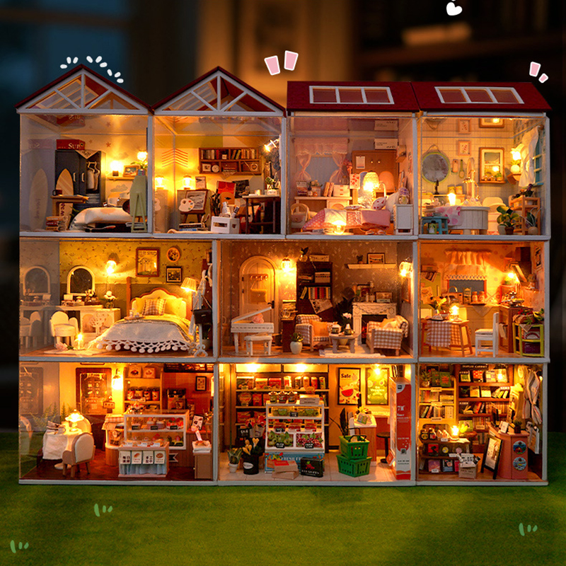 DIY Wooden Dollhouse Mini Bedr - Model Kit Centaur ulasan dan harga