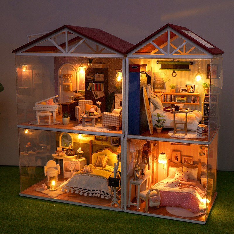 DIY Wooden Dollhouse Mini Bedr - Model Kit Centaur ulasan dan harga