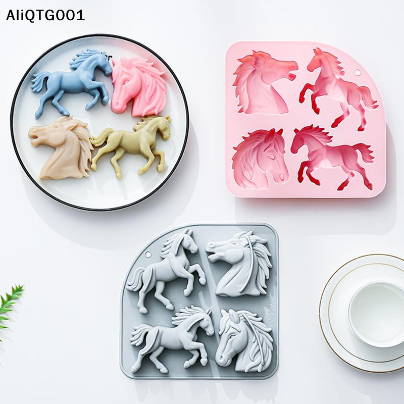 4-Cavity 3D Horse Silicone Mol - Model Kit For Beginners ulasan dan harga