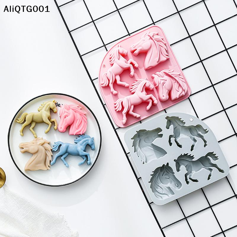 4-Cavity 3D Horse Silicone Mol - Model Kit For Beginners ulasan dan harga