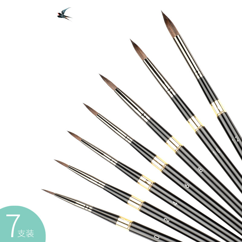 7 pcs travel artist brushes, r - Model Kit Paint Remover ulasan dan harga